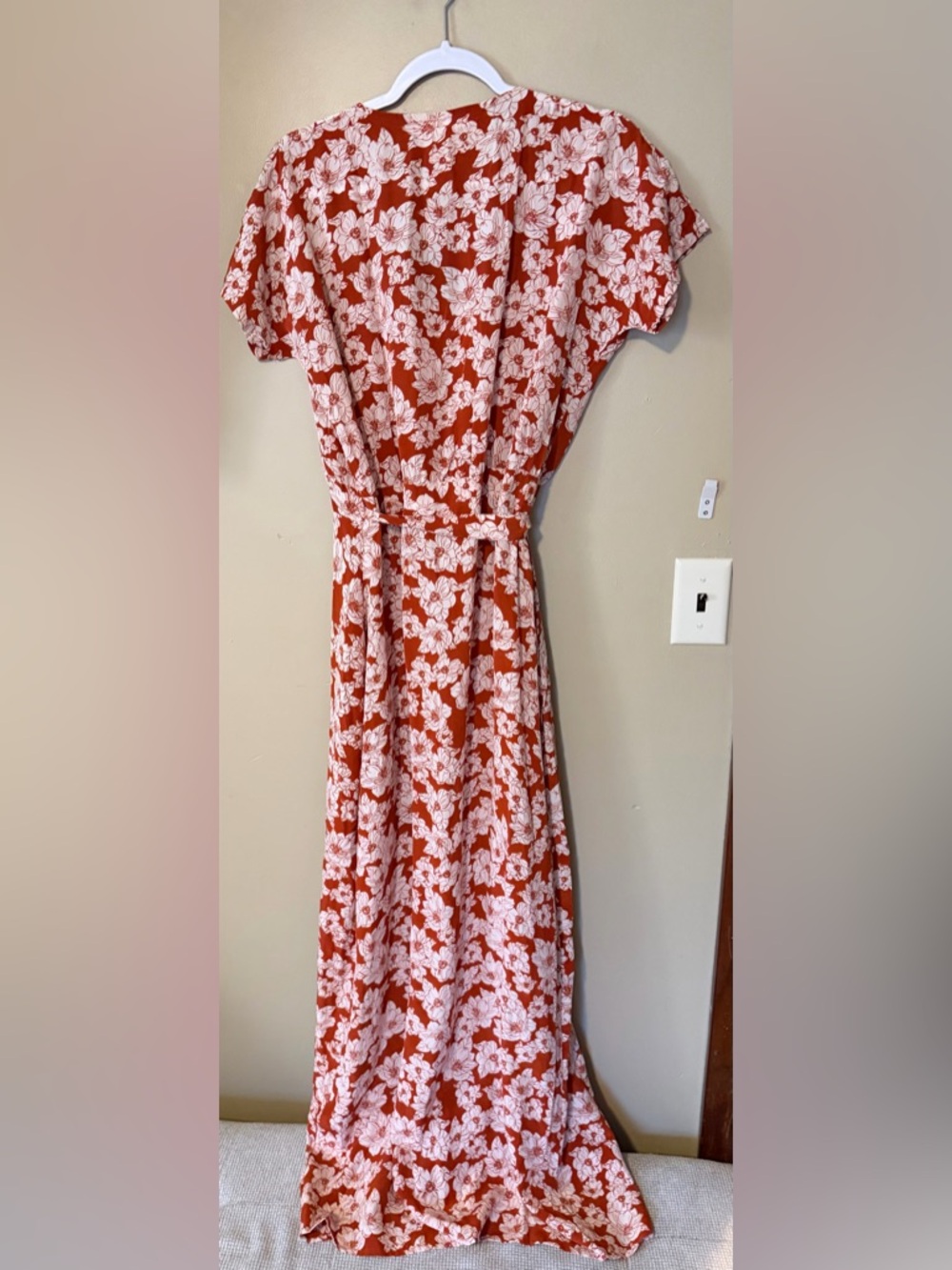 Acacia Nahiku 100% Silk Rust Magnolia Dress NWT - Picture 7 of 7